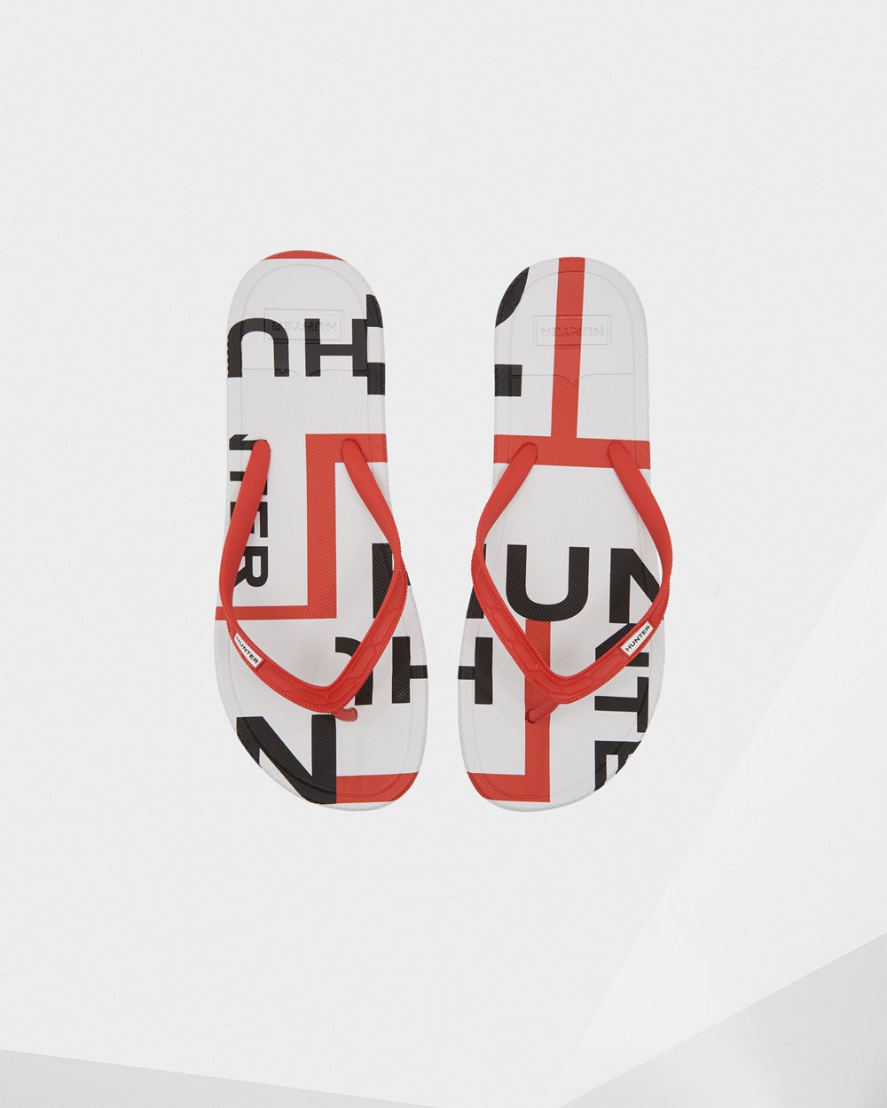 Hunter Flip Flops Rød - Herre Original Exploded Logo - Norge IOLVJS-018